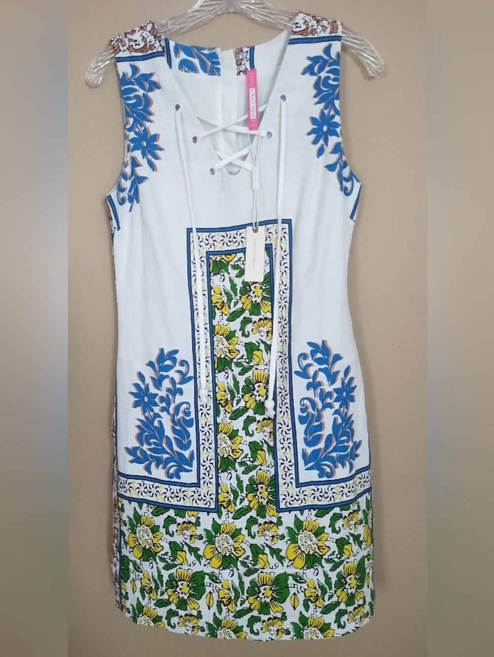 NWT Anthropologie Plenty Tracy Reese Tybee Lace up Floral Shift Dress XS